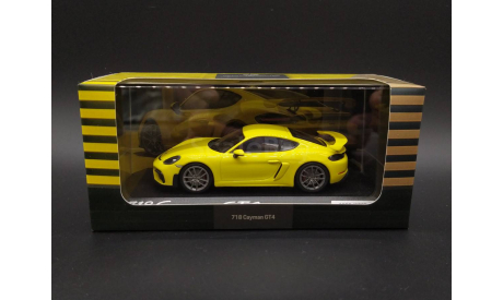 1/43 Porsche 718 Cayman GT4 Yellow - Minichamps, масштабная модель, scale43