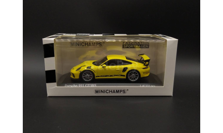 1/43 Porsche 911 type 991 (991.2) GT3 RS 2018 Yellow - Minichamps, масштабная модель, scale43