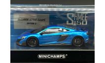 1/43 Mclaren 675LT ( 675 LT ) Shmee150 Blue Metallic - Minichamps, масштабная модель, scale43