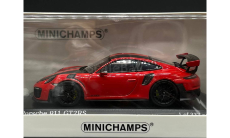 1/43 Porsche 911 type 991 (991.2) GT2 RS Weissach Package 2018 Red - Minichamps, масштабная модель, scale43