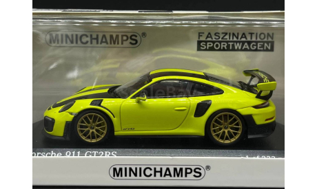 1/43 Porsche 911 type 991 (991.2) GT2 RS 2018 Acid Green - Minichamps, масштабная модель, scale43