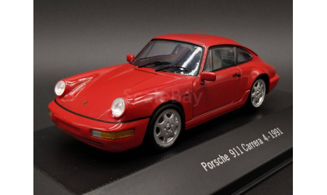 1/43 Porsche 911 Сarrera 4 (964) 1991 Red- Atlas, масштабная модель, scale43