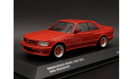 1/43 Mercedes-Benz 560 SEC AMG Widebody C126 Coupe Red - Solido, масштабная модель, 1:43