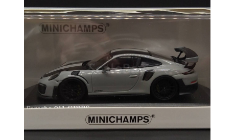 1/43 Porsche 911 GT2 RS Type 991 weissach package 2018 Grey - Minichamps, масштабная модель, scale43