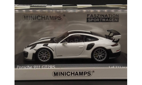 1/43 Porsche 911 type 991 (991.2) GT2 RS Weissach Package 2018 White - Minichamps, масштабная модель, scale43