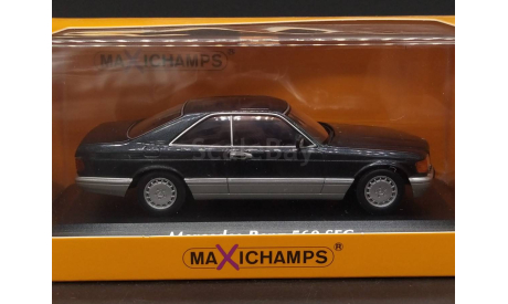 1/43 Mercedes-Benz 560 SEC C126 (W126) Black - Minichamps, масштабная модель, Porsche, 1:43