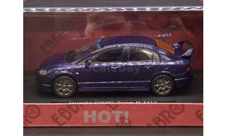 1/43 Honda Civic Type R FD2 Purple - Ebbro, масштабная модель, scale43