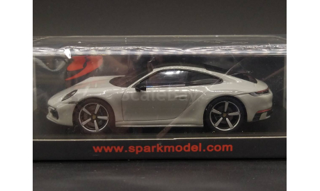 1/43 Porsche 911 type 992 Carrera 4S Grey - Spark, масштабная модель, scale43