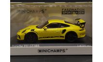 1/43 Porsche 911 type 991 (991.2) GT3 RS Yellow - Minichamps, масштабная модель, 1:43