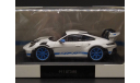 1/43 Porsche 911 GT3 RS (992) IAA 2023 White/Blue - Spark, масштабная модель, 1:43