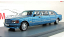 Mercedes-Benz W126 Stretch Limousine blue metallic, масштабная модель, Neo Scale Models, 1:43, 1/43