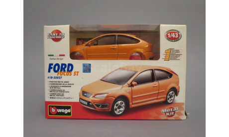 Ford Focus ST Сборная модель Bburago, сборная модель автомобиля, 1:43, 1/43