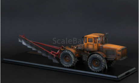 К-700 ʹʹКировецʹʹ с плугом Миниград, масштабная модель трактора, 1:43, 1/43