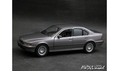 BMW 5-Series E39 1996 grey 1-43 Schabak, масштабная модель, scale43