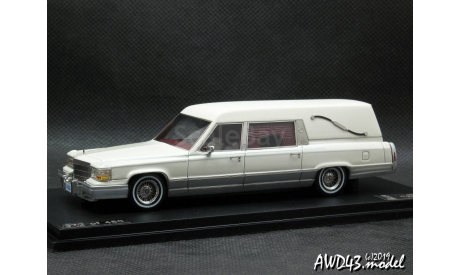 Cadillac Eureka Concours Hearse 1991 White 1-43 GLM43100302, масштабная модель, 1:43, 1/43