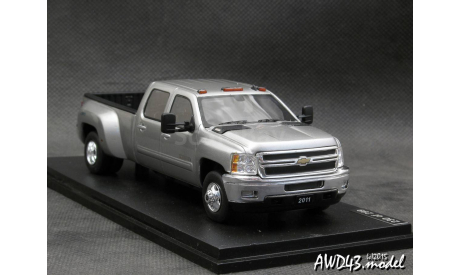 Chevrolet Silverado 3500 HD Big Dooley 2011 silver 1-43 GLM, масштабная модель, scale43