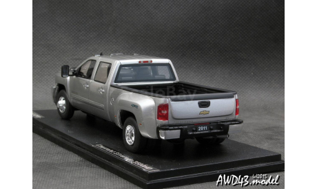 Chevrolet Silverado 3500 HD Big Dooley 2011 silver 1-43 GLM, масштабная модель, scale43