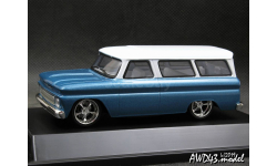 Chevrolet Suburban 1966 blue 1-43 Greenlight