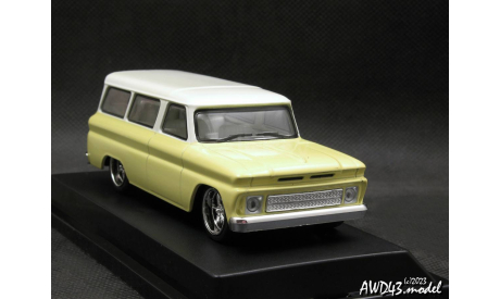 Chevrolet Suburban 1966 yellow 1-43 Greenlight, масштабная модель, scale43
