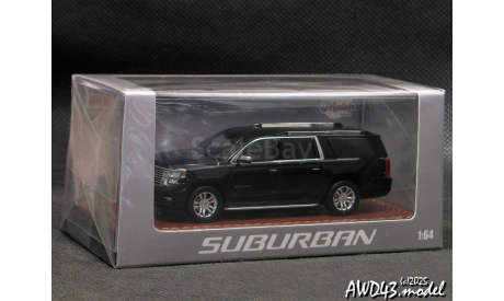 Chevrolet  Suburban 2015 black 1-64 GOS Vehicle Museum, масштабная модель, scale64