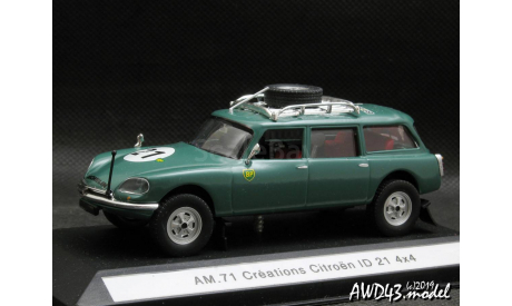 Citroen DS 21 AM.71 Creations 4X4 green 1-43 Handmade convertion, масштабная модель, Citroën, scale43