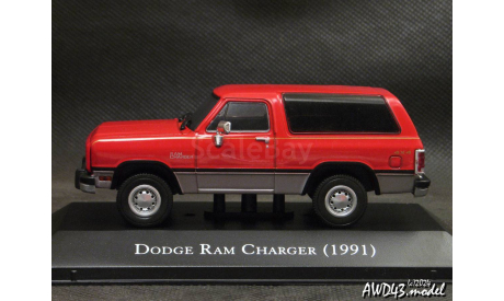 Dodge RAM Charger 1991 red 1-43 Grandes Autos Memorables, масштабная модель, DeAgostini, scale43