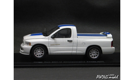 Dodge RAM SRT-10 Commemorative Edition 2005 white 1-43 Spark, масштабная модель, scale43