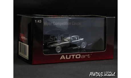 Dodge Viper Conpetition Coupe Plain Body Version black 1-43 AUTOArt 60421, масштабная модель, scale43