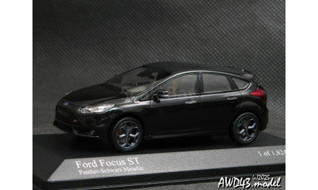 Ford Focus III ST 2011 black 1-43 Minichamps 410081000, масштабная модель, scale43