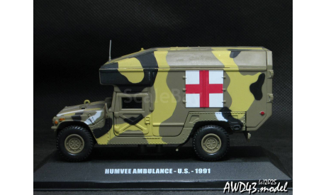Humvee Ambulance US 1991 camouflage 1-43 Victoria, масштабная модель, DeAgostini, Hummer, scale43