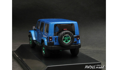Jeep Wrangler 4x4 Unlimited Polar Edition 5-doors Hard Top 2014 blue 1-43 Greenlight, масштабная модель, scale43