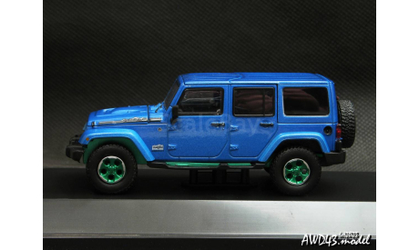 Jeep Wrangler 4x4 Unlimited Polar Edition 5-doors Hard Top 2014 blue 1-43 Greenlight, масштабная модель, scale43