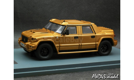 Комбат Kombat  Т98 4x4 gold 1-43 China Promo Models, масштабная модель, 1:43, 1/43