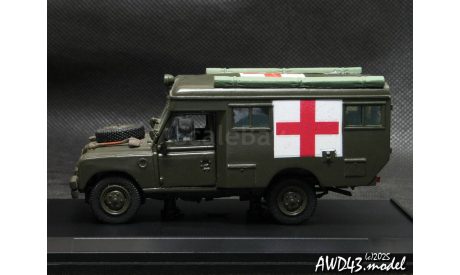Land Rover Serie III 109 Ambulance khaki 1-43 Handmade conversion, масштабная модель, scale43