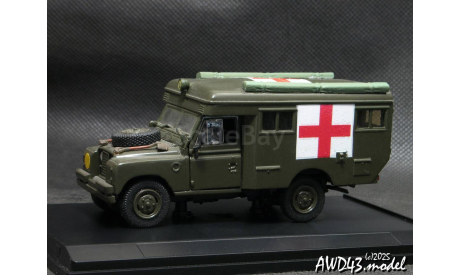 Land Rover Serie III 109 Ambulance khaki 1-43 Handmade conversion, масштабная модель, scale43