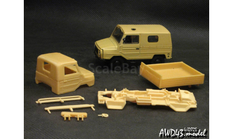 КИТ ЛуАЗ-13021 1-43 Alf TрансКИТ с донором, масштабная модель, scale43