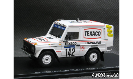 Mercedes G 280 GE #142 Texaco  Paris-Dakar 1983 J.Icxx C.Brasseur 1-43 Spark MiniMax B66040432, масштабная модель, scale43, Mercedes-Benz