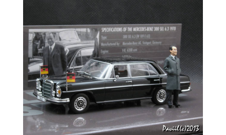 Mercedes 300 SEL 6.3 Bundeskanzler Willy Brandt black 1-43 Minichamps, масштабная модель, 1:43, 1/43, Мinichamps, Mercedes-Benz
