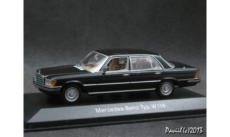 Mercedes 450 SEL 6.9 W116 1974 matt.black 1-43 Minichamps, масштабная модель, 1:43, 1/43, Мinichamps, Mercedes-Benz