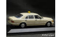 Mercedes 500 SE W126 1979 Taxi beige 1-43 Minichamps 430039395, масштабная модель, scale43, Мinichamps, Mercedes-Benz