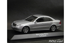 Mercedes E-Class W211 2002 brilliantsilver met. 1-43 Dealer=Minichamps B66961948