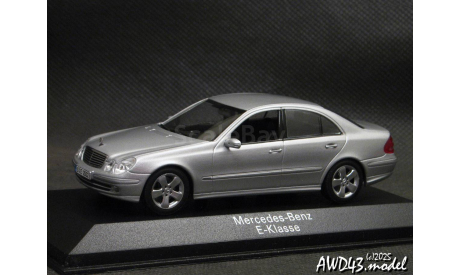 Mercedes E-Class W211 2002 brilliantsilver met. 1-43 Dealer=Minichamps B66961948, масштабная модель, Mercedes-Benz, scale43