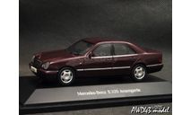 Mercedes E320 W210 Limousine Avantgarde 1995 burgundy 1-43  Dealer=Herpa, масштабная модель, Mercedes-Benz, scale43