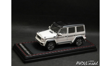 Mercedes G500 4x4² white 1-43 China promo, масштабная модель, scale43, Mercedes-Benz