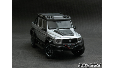 Mercedes G-Class G800 BRABUS XLP Adventure 2020 Rocket Silver Matte 1-43 Almost Real ALM460542, масштабная модель, Mercedes-Benz, scale43