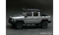Mercedes G-Class G800 BRABUS XLP Adventure 2020 Rocket Silver Matte 1-43 Almost Real ALM460542
