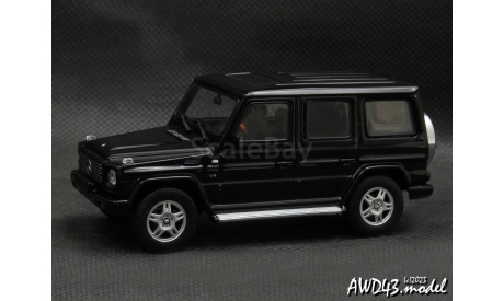 Mercedes G Wagon LWB 80-90’ W463 black 1-43 Dealer=AUTOart B66961944 (with rear seats), масштабная модель, 1:43, 1/43, Mercedes-Benz