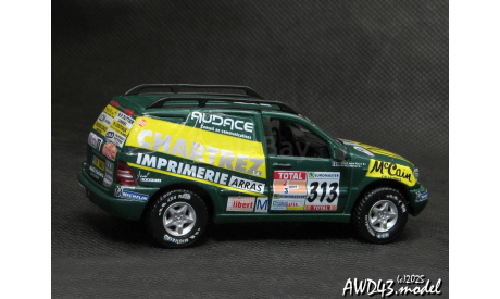 Mercedes ML 430 Dakar 2000 #313 McDonalds green 1-43 Handmade conversion, масштабная модель, scale43, SKID, Mercedes-Benz