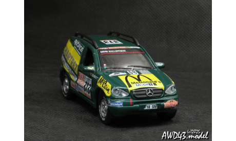 Mercedes ML 430 Dakar 2000 #313 McDonalds green 1-43 Handmade conversion, масштабная модель, scale43, SKID, Mercedes-Benz