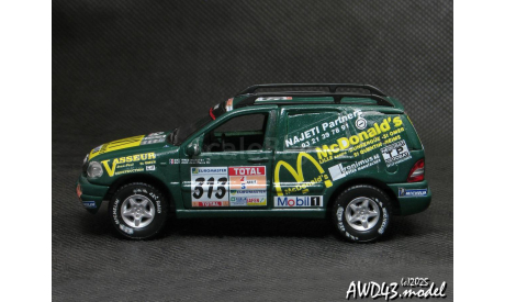 Mercedes ML 430 Dakar 2000 #313 McDonalds green 1-43 Handmade conversion, масштабная модель, scale43, SKID, Mercedes-Benz